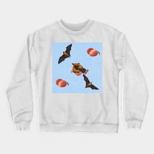 Fruit Bats and Mangoes Blue Crewneck Sweatshirt